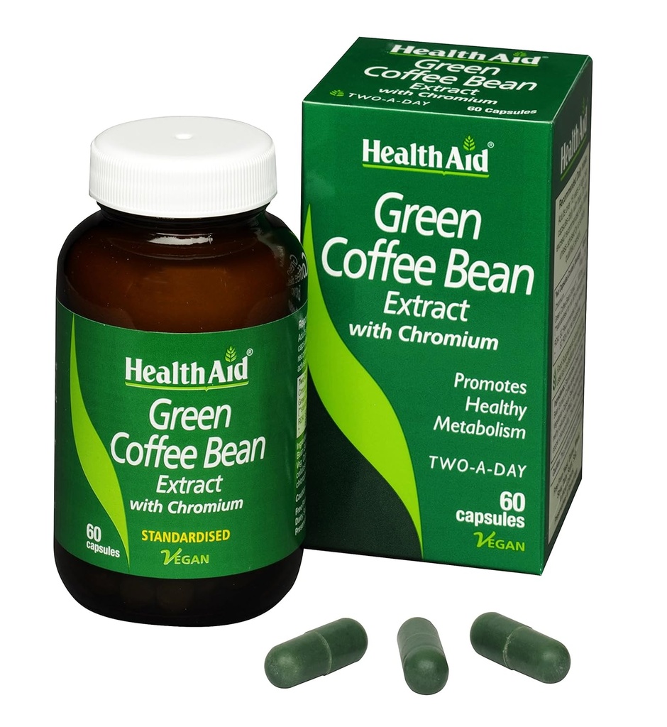 SaludAid Green Coffee Bean Extracto 60 cápsulas Vegan