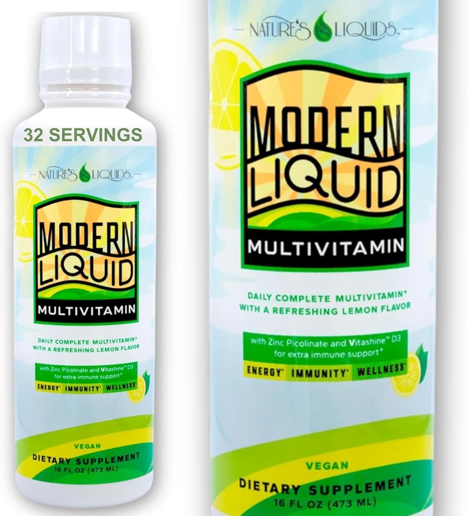 Líquidos de la naturaleza - Modern Liquid Multivitamin for Women and Hombres ← Vegan Silencio para la inmunidad, la energía y la bienestar