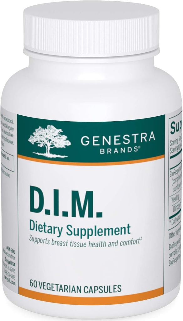 Genestra Brands D.I.M. ← Diindolylmethane (D.I.M.) Fórmula 60 cápsulas