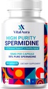 Suplemento Vital Aura Spermidine - 10mg x 120 Capsules ANTE 4 meses Suministro de alta pureza Spermidina para el envejecimiento saludable, el cerebro y la salud celular - 100x Más Potent Than Wheat Germ Extract