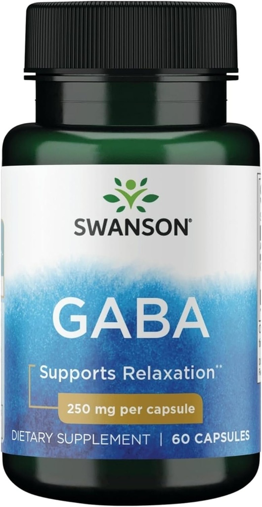 Swanson GABA Gamma Amino Acidbutírico 250 miligramos 60 cápsulas
