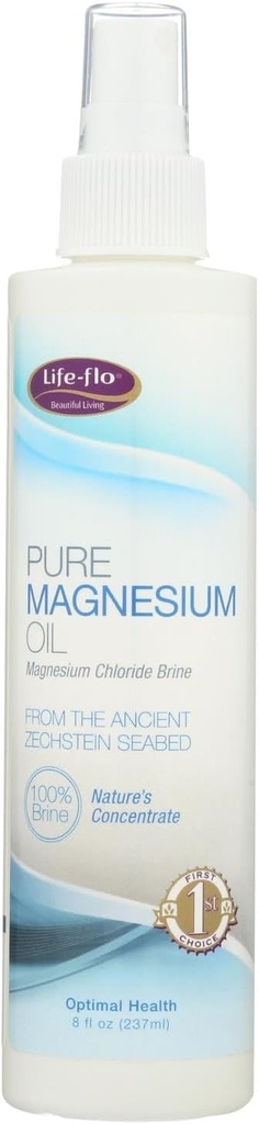 Aceite de Magnesio Puro Life-flo, 8 onzas Fluid