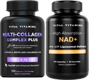 Complejo Multi Collagen Vitaminas Vitales + NAD+ Suplemento