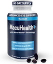 Macuhealth Plus+ Eye Vitamins Supplement for Adults - 90 Day Supply with Lutein, Zeaxanthin, and Meso-Zeaxanthin - Unflavored, Vitamin for Eyes