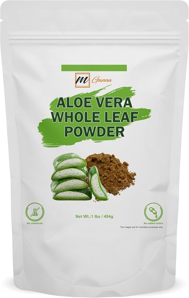 100% Natural Aloe Vera Powder Pure Aloe Barbadensis 1 LBS /454 Grams