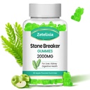 Chanca Piedra Breaker Gummies, Suplemento Herbal Orgánico para la limpieza del riñón " Gallbladder Health, Kidney Stones Dissolver, Sugar Free, Vegan, Non-GMO, Apple Flavor, 60 Conde