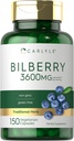 Carlyle Bilberry Extract Capsules | 3600mg | 150 Count | Vegetarian, Non-GMO, Gluten Free Fruit Supplement