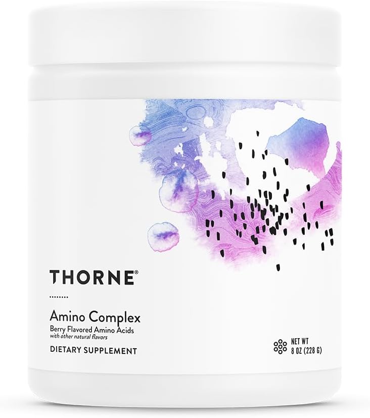 THORNE - Complejo Amino - Clínicamente validada EAA y BCAA Powder para Pre o Post-Workout - Promueve Lean Muscle Mass &amp; Ejercicio Recuperación* - NSF Certificado para Deporte - 30 Serviciones - 8.0 Oz - Berry
