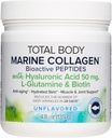 Factores Naturales Colágeno Marino Total Cuerpo, Péptidos Bioactivos Polvo para la piel sana, Juntas de pelo, Desarrollado, 4.8 Oz