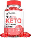 Keto Bits Keto ACV Gummies Extreme 2000MG Keto Bites Keto Gummies Apple Sider Vinegar Formulado con Pomegranate Beet Juice Powder B12 Vegan Non GMO 60 Gummys
