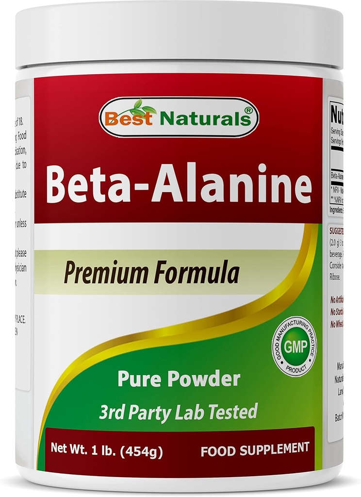 Mejores Naturales Beta Alanine Pure Powder 1 Libra (1 LB (Pack of 1))