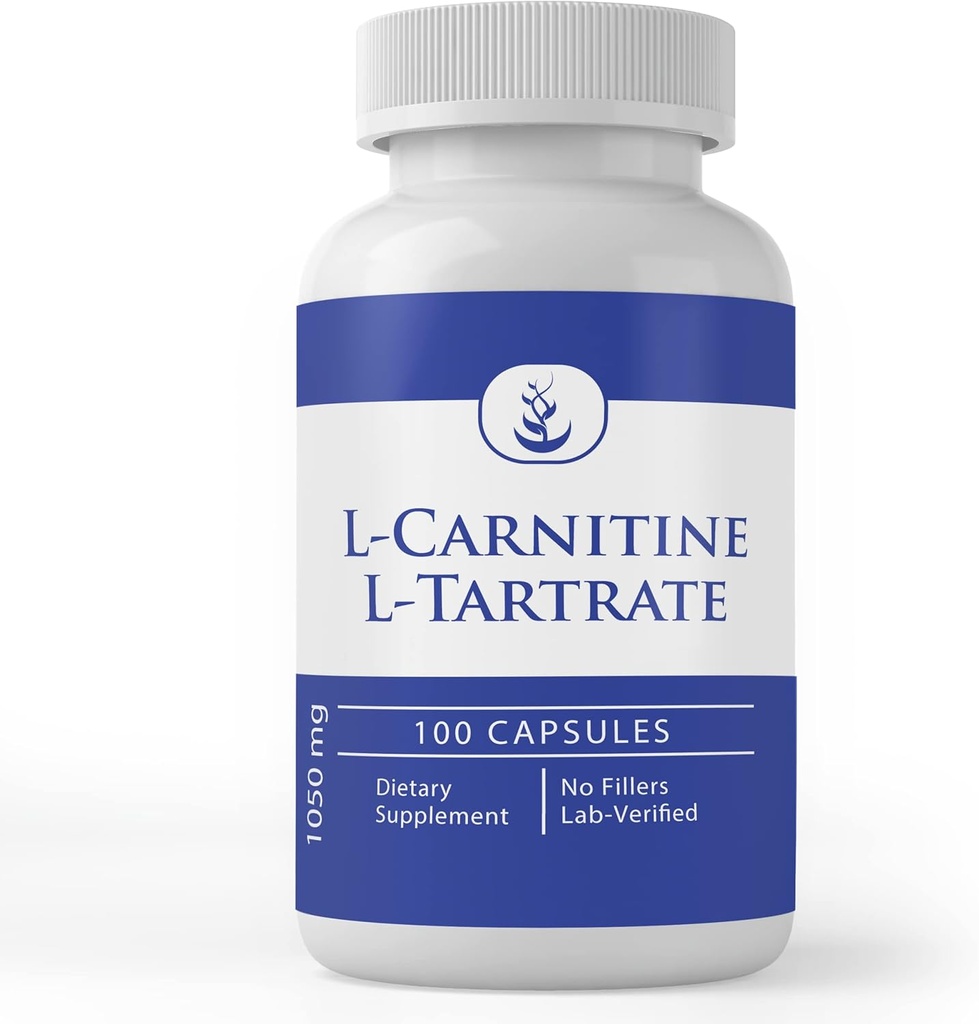 Ingredientes originales puros L-Carnitine L-Tartrate (100 capsules) Siempre puros, sin aditivos o explosivos, Lab Verified