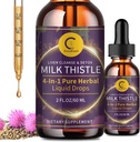 Leche Esteto Extracto gotas para la limpieza del hígado Detox &amp; Reparación, Suplemento del hígado con Dandelion Root, Artichoke y Turmeric, Suplemento de soporte herbal integral, Vegan, No GMO, 2 FL OZ