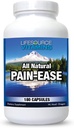 LifeSource Vitamins All Natural Pain Ease – 20 Synergistic Herbs and Enzymes That Naturally & Safely Support: Headaches & Migraines - Knees – Shoulders – Joints – Leg Pain – Tension