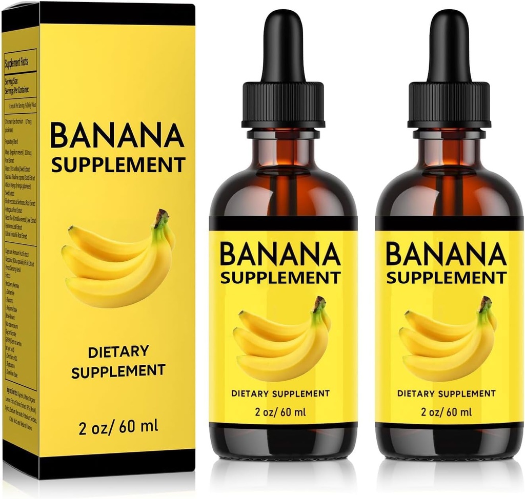 Banana Suplemento Liquid Original Banana Extract Liquid for Women Gut Health 2 Pack