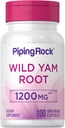 Piping Rock Wild Yam Root Capsules 1200mg ← 100 Cuenta ← Extract Suplemento Silencio Gluten Free, Non-GMO