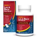MagniLife Leg &amp; Dolor trasero, Alivio de Dolor de acción rápida, Naturalmente Soothe Burning, Tingling and Stabbing Pains, Symptomatic or Preventative, 125 Quick-Dissolve Tablets
