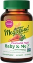 MegaFood Baby &amp; Me 2 Vitaminas posnatales para las mujeres Lactancia con Folate (formulario natural ácido alimentario), Choline, Iodine, Vitamina D, Moringa Leaf y Más - 60 Tabs (30 Servimientos)