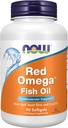 AHORA Suplementos de alimentos, Omega rojoTM con aceite de pescado CoQ10 30 mg y Omega-3, soporte cardiovascular*, 90 Softgels