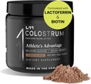 Suplemento de Colostrum por L11 con Lactoferrin Biotin Zinc &amp; Vitamina D TEN Bovine Colostrum Powder for Peak Athletic Health, Gut Health, Muscle &amp; Immune Support  1500mg Colostrum - Chocolate, 30 Servings