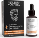 NOURISH MANTRA - Advanced Beard Growth Oil Serum ← Hecho con Redensyl, Capilia Longa, Argan Oil, Vitamin E y Jojoba Oil para Fuller, Thicker &amp; Healthier Beard Growth ← Beard Oil Serum Para Hombres ← 30 ml