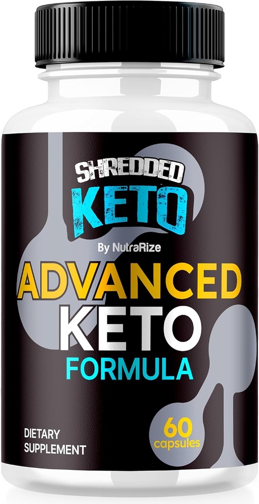 Píldoras de Keto, Cápsulas de pérdida de peso de Keto Premium, suplemento de Keto natural para apoyar los objetivos de fitness y corporal, Reseñas oficiales de ShreddedKeto (60 cápsulas)