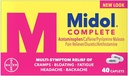 Midol Full Maximum Strength Doin Reliever Caplets 40 ea (Pack of 4)