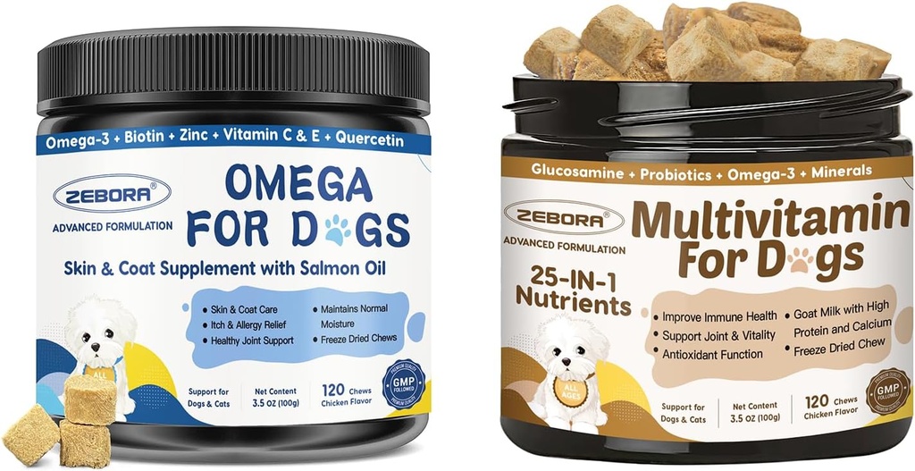 Omega 3 &amp; Multivitamina para perros salud general