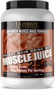Ultimate Nutrition Muscle Juice, Weight Gain Drink Mix - Mass Gainer Workout Powder for Men &amp; Women - Suplemento para el crecimiento del músculo magro &amp; Immune Support with 55g Protein - Chocolate, 4.96lb