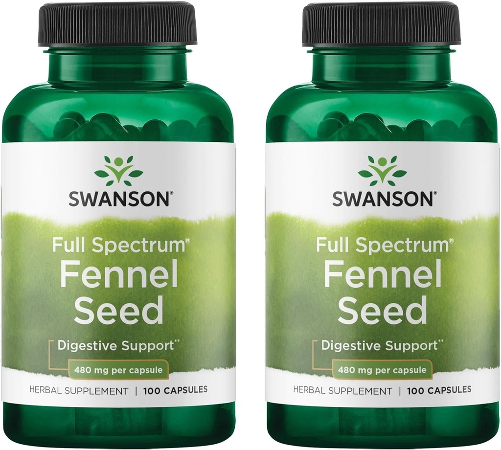 Swanson Fennel 480 Milligrams 100 cápsulas (2 Pack)