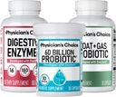Physician's CHOICE Gut Guardian Bundle: 60 Billion Probiotic 30ct + Bloat & Gas Probiotic 30ct + Digestive Enzymes 60ct