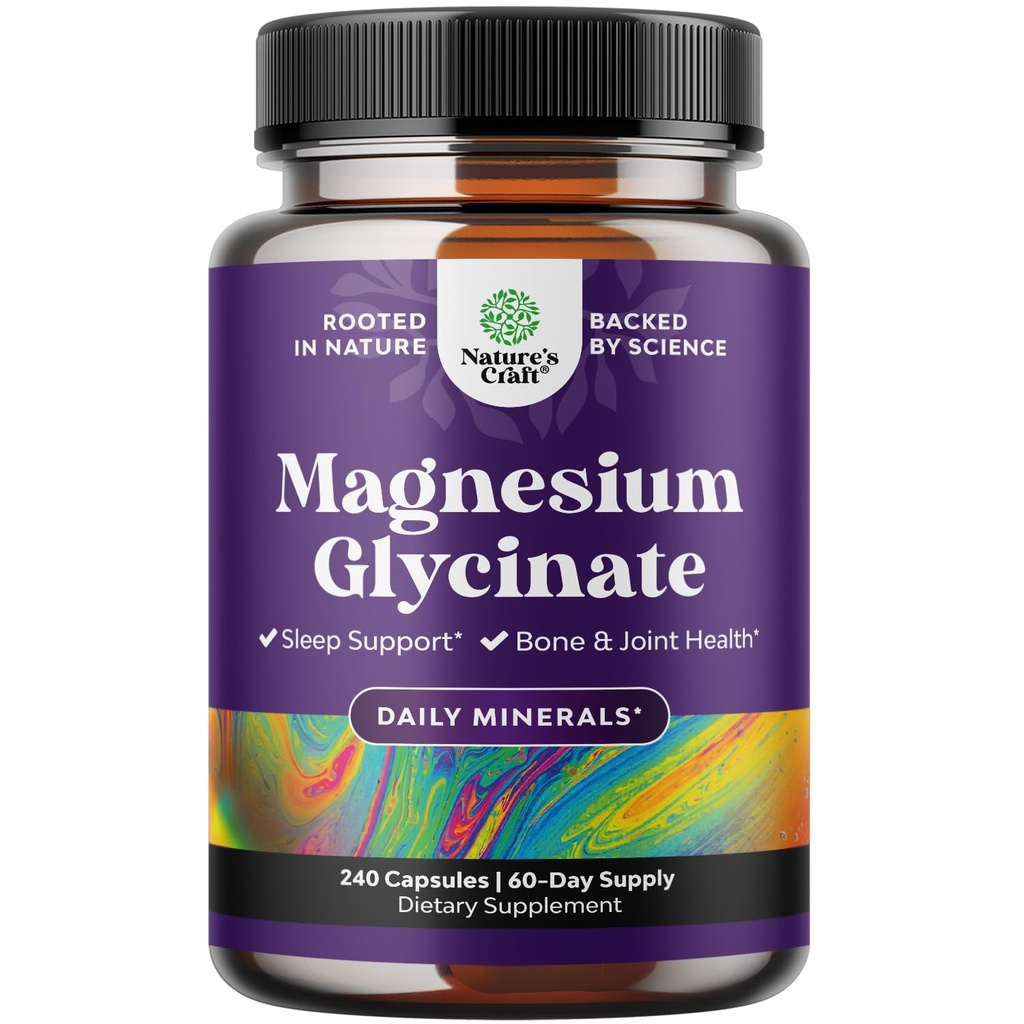 Puro Magnesio Glycinate Suplemento 400mg Por Serving - Vegan High Absorption Chelated Magnesium Capsules for Women &amp; Men with Elemental 400mg for Mood Sleep and Relaxation Support - 240 Count