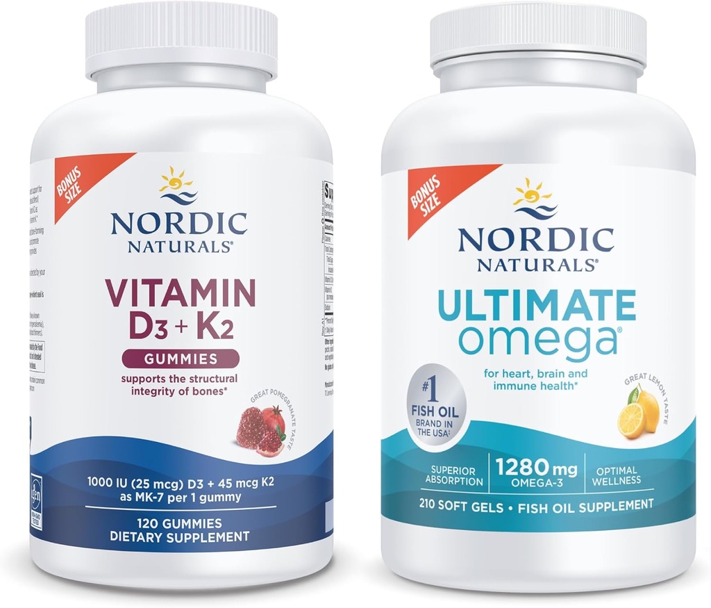 Nordic Naturals Starter Pack - Vitamina D3+K2 Gummies, Ultimate Omega