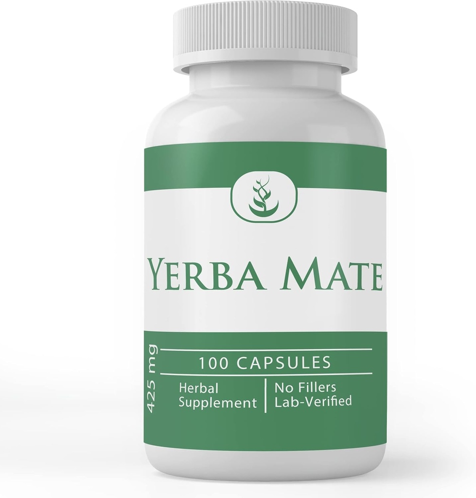 PURE ORIGINAL INGREDIENTS Yerba Mate, No Magnesium Or Rice Fillers, Always Pure, Lab Verified (100 Capsules)