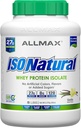 ALLMAX Nutrition ISONATURAL Whey Protein Isolate, Vanilla - 5 lb - 27 Gramos de Protein Por Scoop - Zero Fat & Sugar - 99% Lactose Gratis - con Prebióticos - Sin Sabores Artificiales - 73 Servimientos