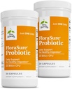 Terry Naturalmente FloraSure Probiótico - Digestión Suplemento de Ayuda Contra el Bloating ocasional &amp; Apoyo Gas Alivio - Gut Health Support with Bifidobacterium Bifidum - 30 Capsules (Pack of 2)