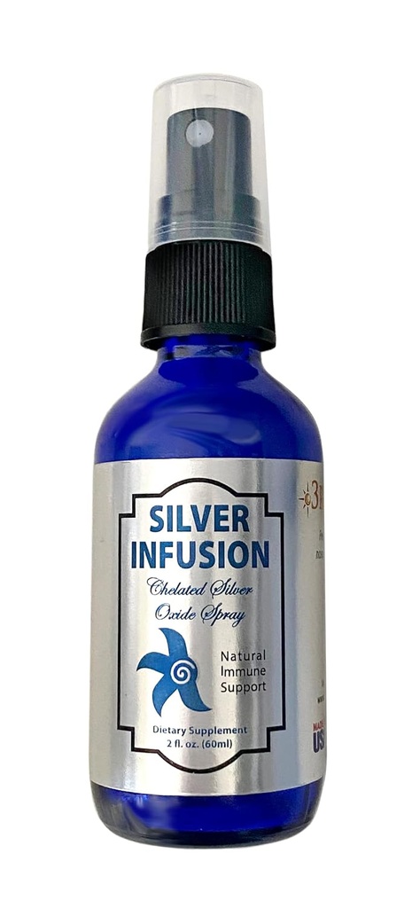 3o Rock Essentials ← Infusión de Plata 150 PPM Espray de Plata Chelated Suplemento dietético  All Natural Liquid Silver Spray Immune Support Suplemento  All Natural Personal Care (2 oz.)