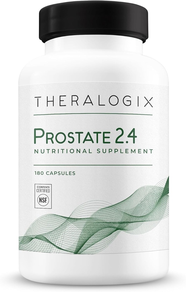 Theralogix Prostate 2.4 Suplemento Nutricional - 90-Day Supply - Salud de la próstata para los hombres - Apoyos Tejido de próstata saludable - Lycopene, Vitamina D3, Selenium &amp; Vitamina E - NSF certificado - 180 cápsulas