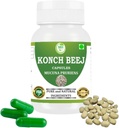 Kaunch Beej Capsules 500mg – Extracto Herbal para la Vitalidad y la Energía tóxico La antigua fórmula ayurvédica  Highest Potency ← Natural Boost ← Lactose Free ← Non-GMO Silencio 60 Capsules