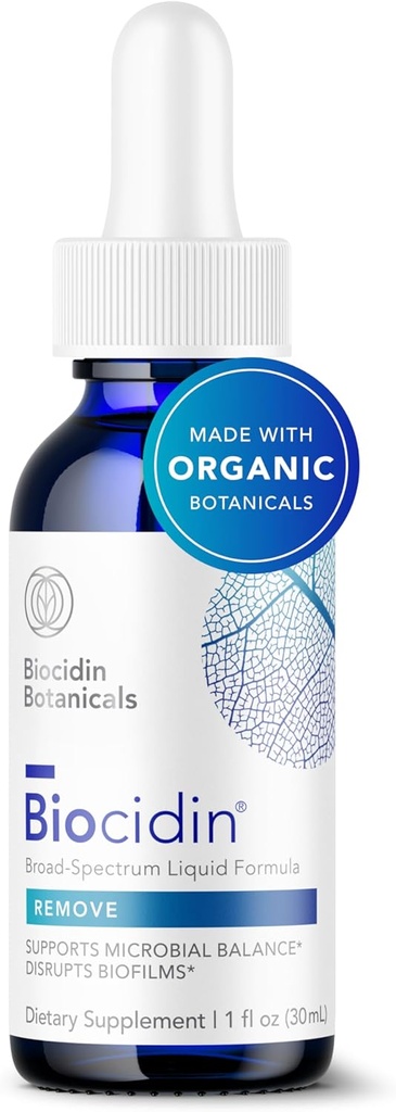 Biocidin Liquid Formula - Biofilm Buster &amp; Broad-Spectrum Botanicals for Gut Detox Cleanse Support - Promotes Microbial Balance, Gut Health & Clearance of Unwanted Microbes (1 Oz)