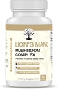 Lions Mane Mushroom Suplemento - Premium Fruiting Body Extract - with Chaga, Maitake, Shiitake, Reishi - Mood, Brain and Immune Support, Adaptogen - Non-GMO - 60 Vegan Capsules