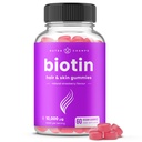 NutraChamps Biotin Gummies 10000mcg [High Potency] for Healthy Hair, Skin & Nails Vitamins for Women, Men &amp; Kids - 5000mcg in each Hair Vitamins Gummy - Vegan, Non-GMO, Hair Health Supplement