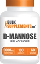 BulkSupplements.com D-Mannose Capsules - D-Mannose Suplemento, para Urinary Tract Support - Vegan &amp; Gluten Free, 3 cápsulas por Serving (2000mg), 180 Conde (Pack of 1)