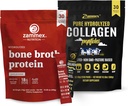Bone Broth Protein Powder Packets + Collagen Peptides Powder Travel Packets (Tipo I, III)