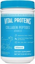 Proteínas Vitales Grass Colágeno Suplemento Péptidos Hidrolyzed con ácido hialurónico y vitamina C - No GMO, Dairy &amp; Gluten Sin sabor, 9.33oz