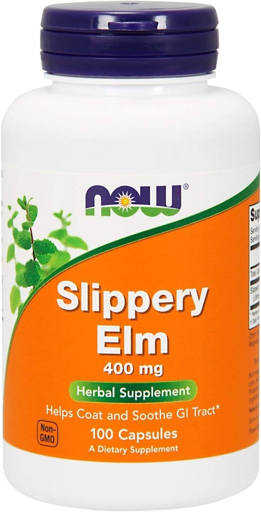 Elm resbaladizo, 400 mg, 100 caps by Now Foods (Pack of 3)