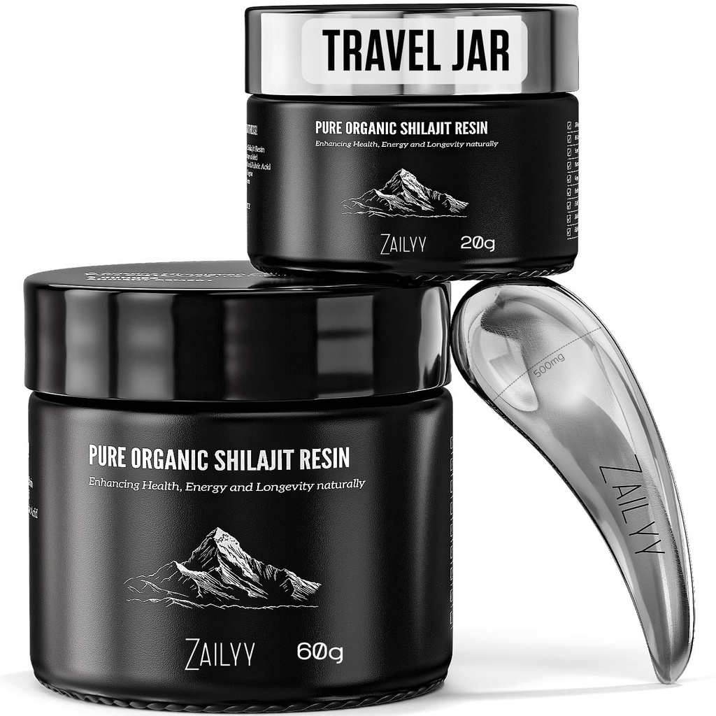 Pure Himalayan Shilajit Resin Supplement 80g | Organic Shilajit for Men & Women | Natural Energy Booster with Organic Fulvic Acid & 85+ Trace Minerals | Lab-Tested