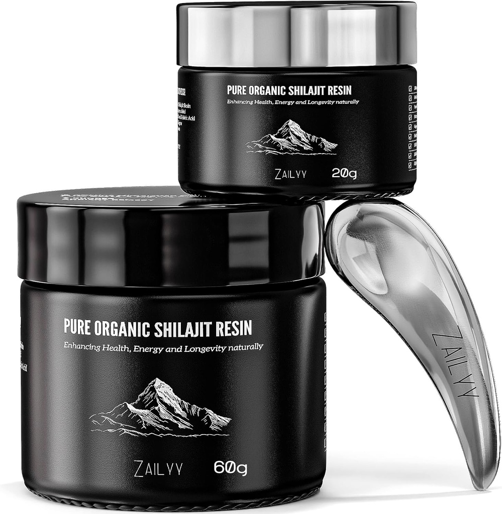 Puro Himalayan Orgánica Shilajit Resin Suplemento 80g ← Lab-Tested & Natural tención Premium Grado con Ácido Fulvico " Trace Minerals TEN Energy " Vitality Booster for Men " Women