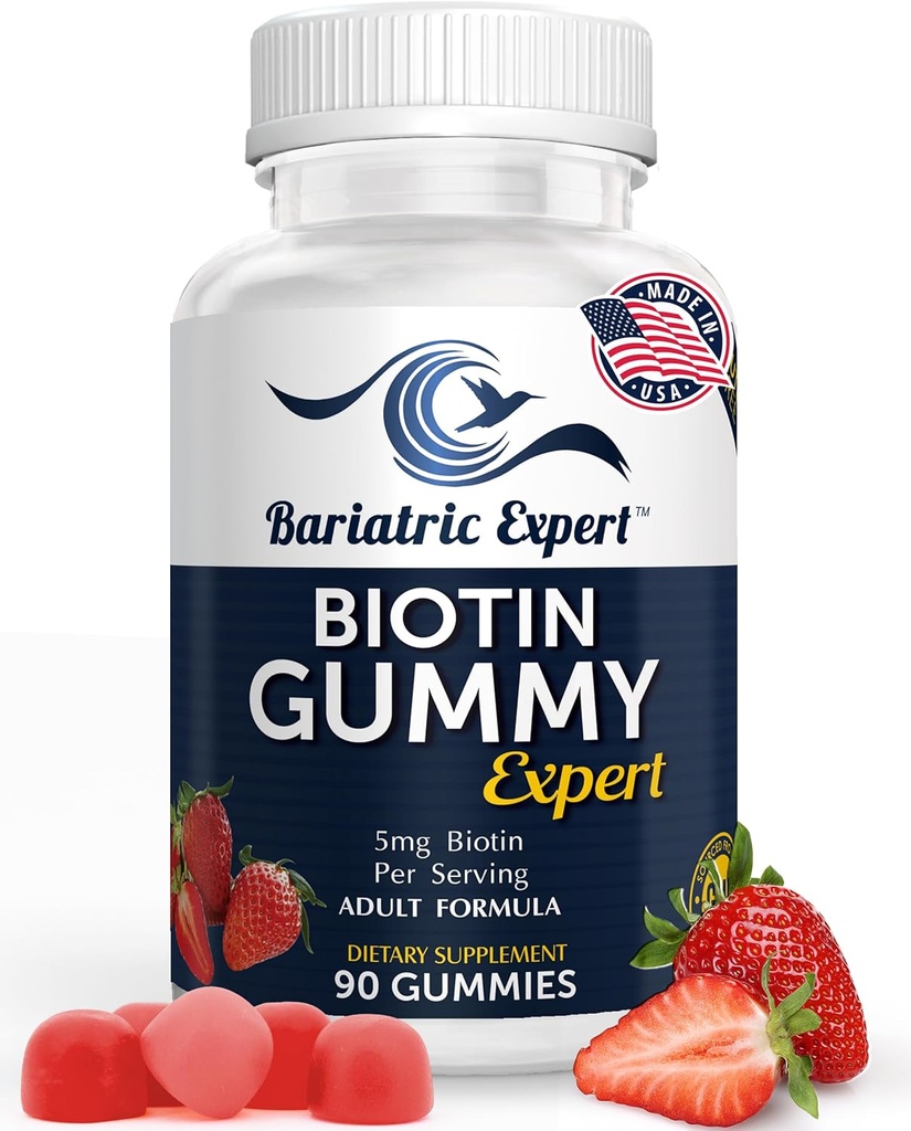 Bariatric Expert Biotin Vitamina – Fast-Melting Dietary Supplement for Adults Post Bariatric Surgery, 90 Count