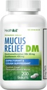 HealthA2Z® Mucus Relief DM ← Dextromethorphan HBr 20mg Silencio Guaifenesin 400mg Silencioso, Comunicado Inmediato, Uncoated (200 Conde (Pak de 1))